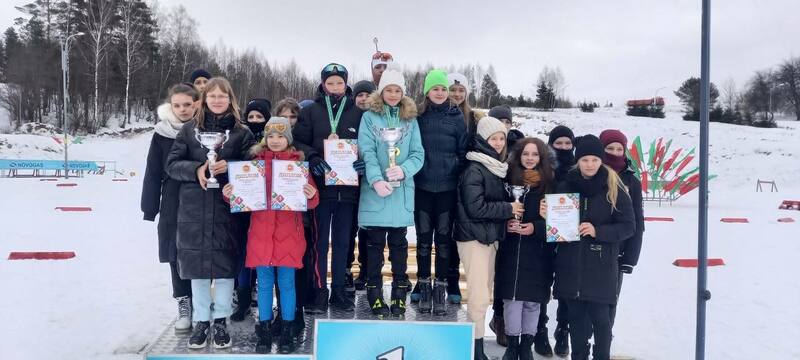 Команда Сморгонского района заняла 2 место в соревнованиях Гродненской области по лыжным гонкам
