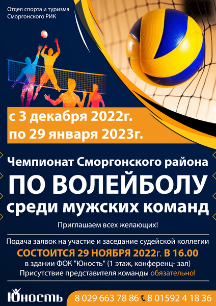 Чемпионат Сморгонского района по волейболу среди мужских команд Чемпионат Сморгонского района по волейболу среди мужских команд